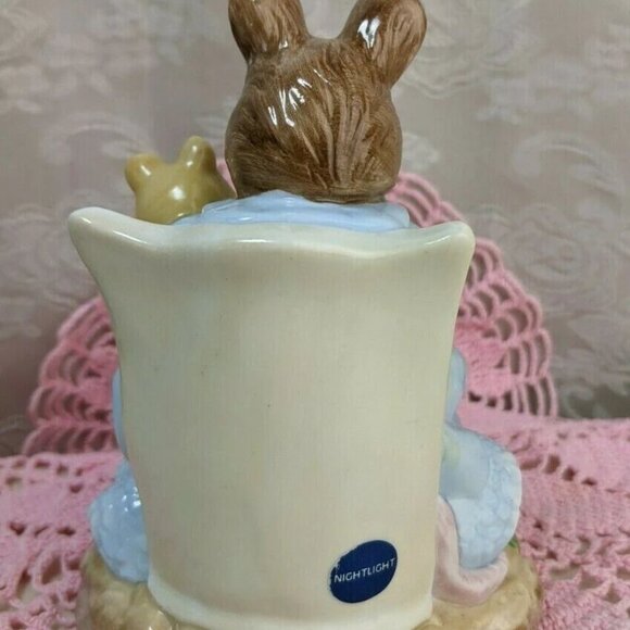 Schmid Hunca Munca Baby's First Christmas NIGHTLIGHT Beatrix Potter Mother Mouse - Picture 4 of 11